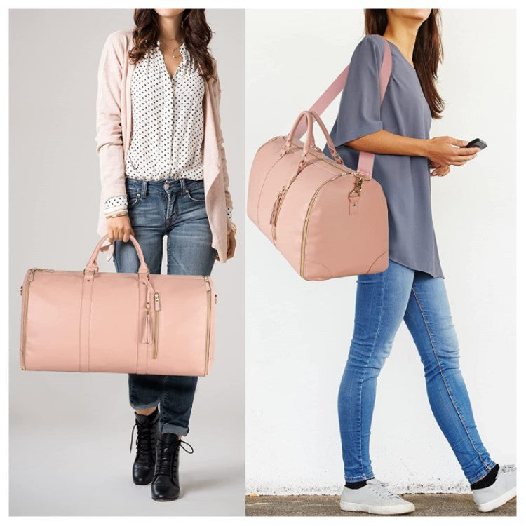 Weekender travel duffle bag by Solenne, close-up