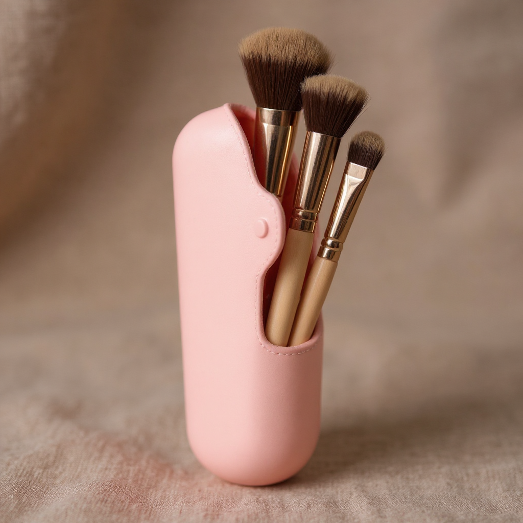 Solenne Travel Makeup Brush Sponge Holder Case - detail