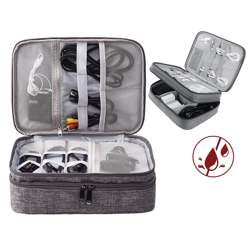Tech and cable travel organizer by Solenne, detail
