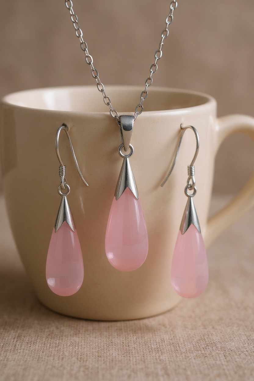 Solenne Moonstone Teardrop Pendant Set - pinterest