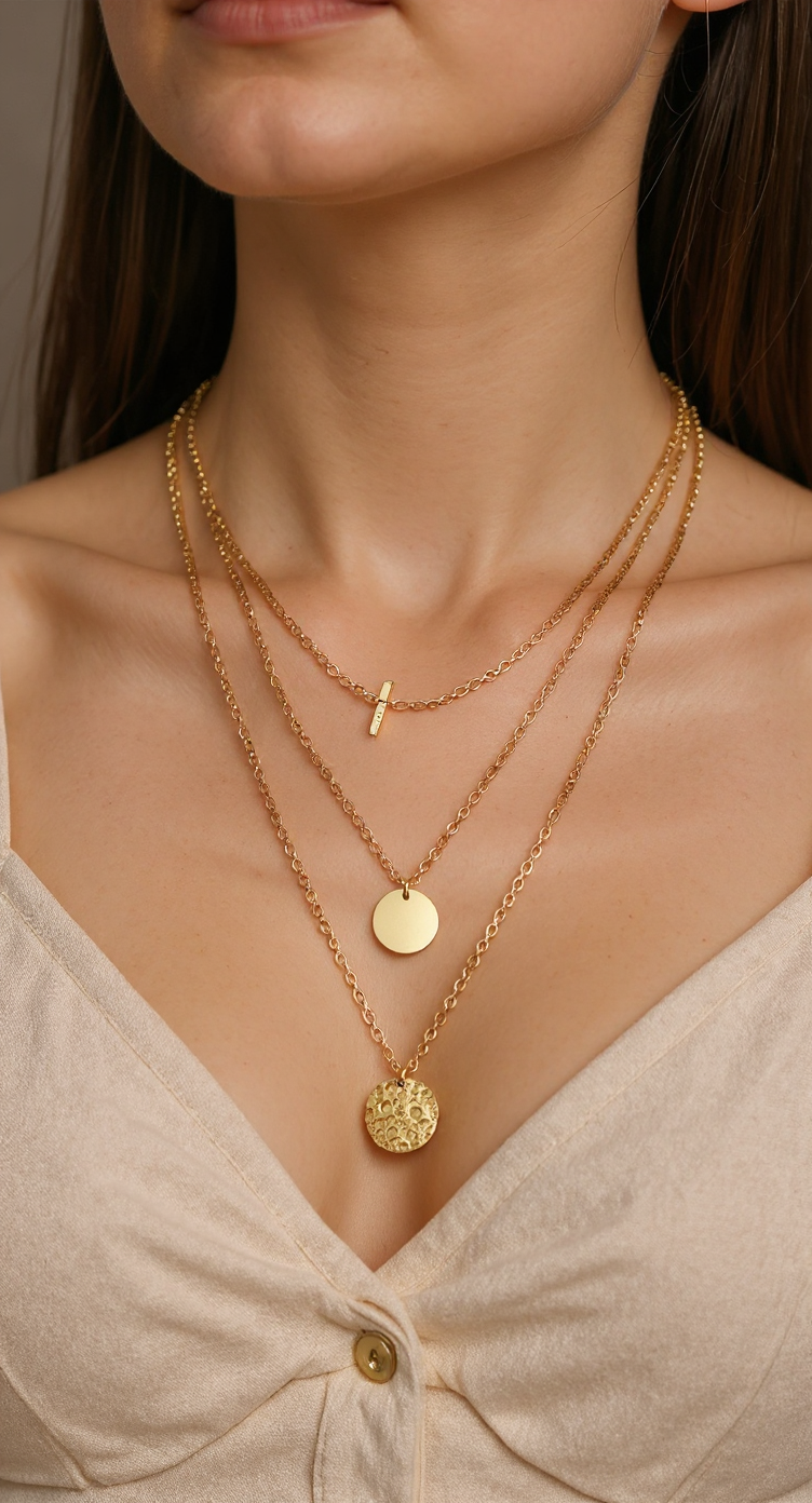 Solenne 14K Gold-Plated Layered Choker Necklace - tiktok