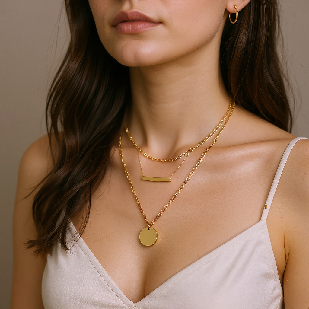 Solenne 14K Gold-Plated Layered Choker Necklace - scale