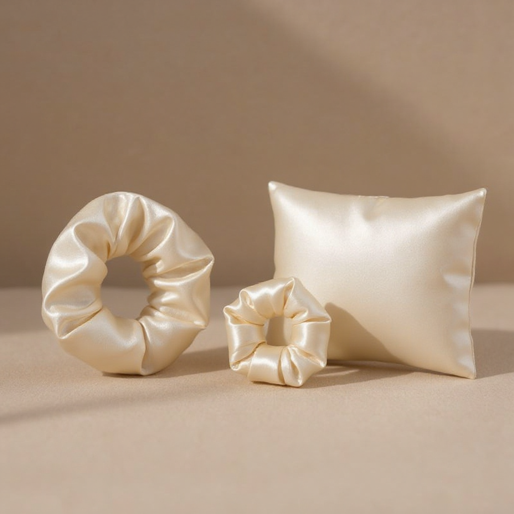Solenne Satin Scrunchie Sleep Accessory Set 4-Piece - hero