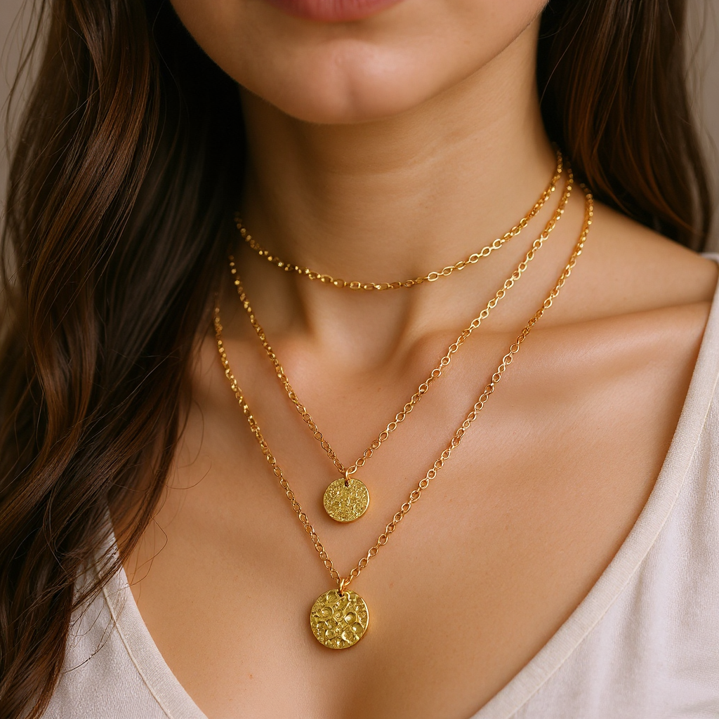 Solenne 14K Gold-Plated Layered Choker Necklace - detail