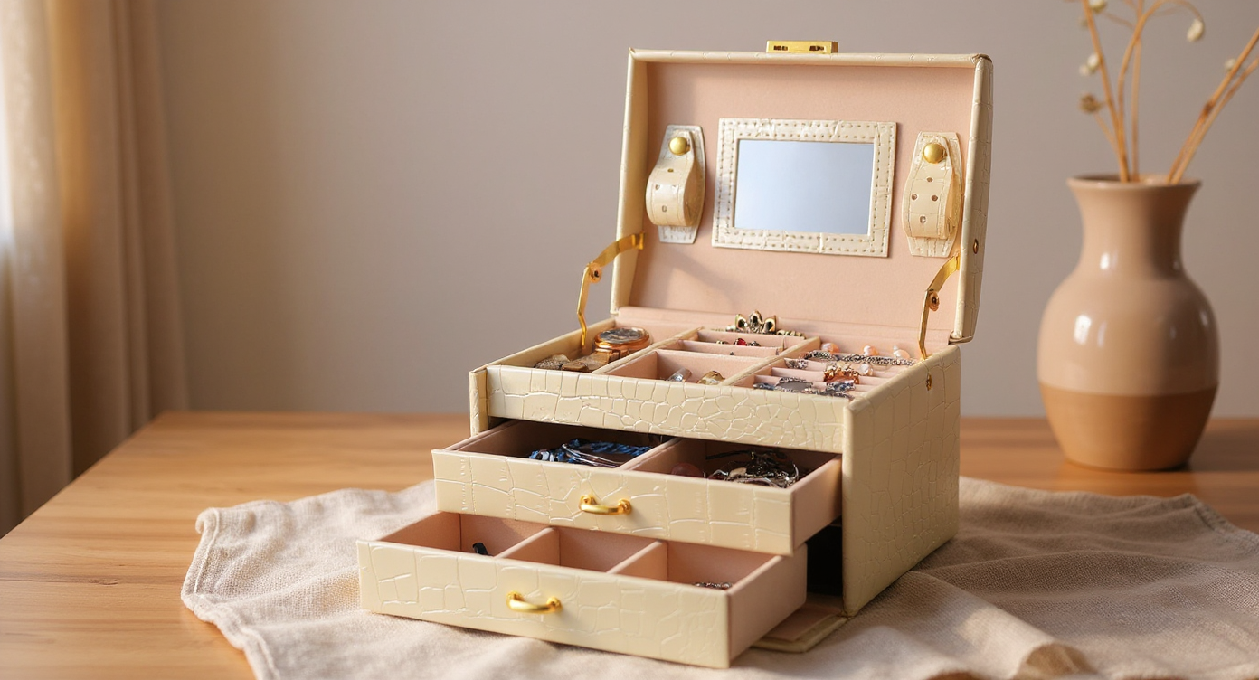 Solenne 3-Layer Lockable Travel Jewelry Organizer Box collection banner