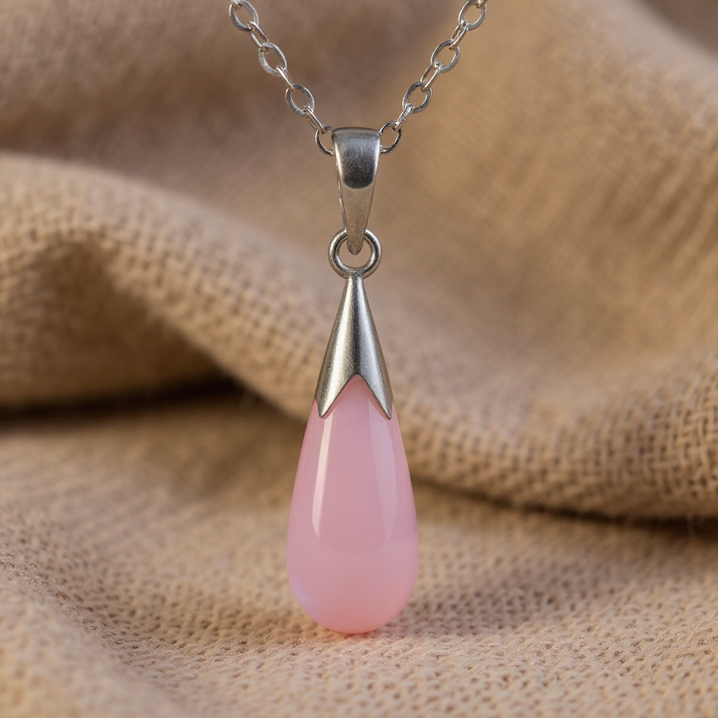 Solenne Moonstone Teardrop Pendant Set - detail