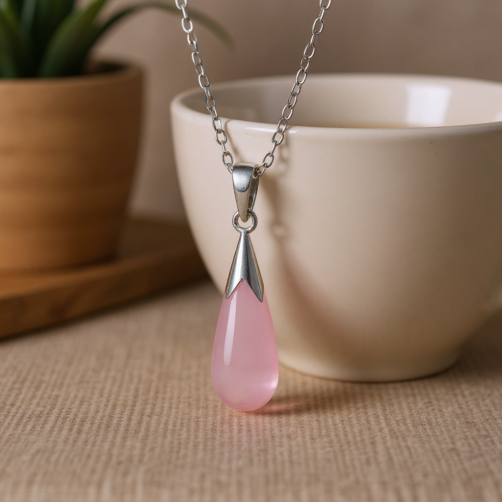 Solenne Moonstone Teardrop Pendant Set - scale