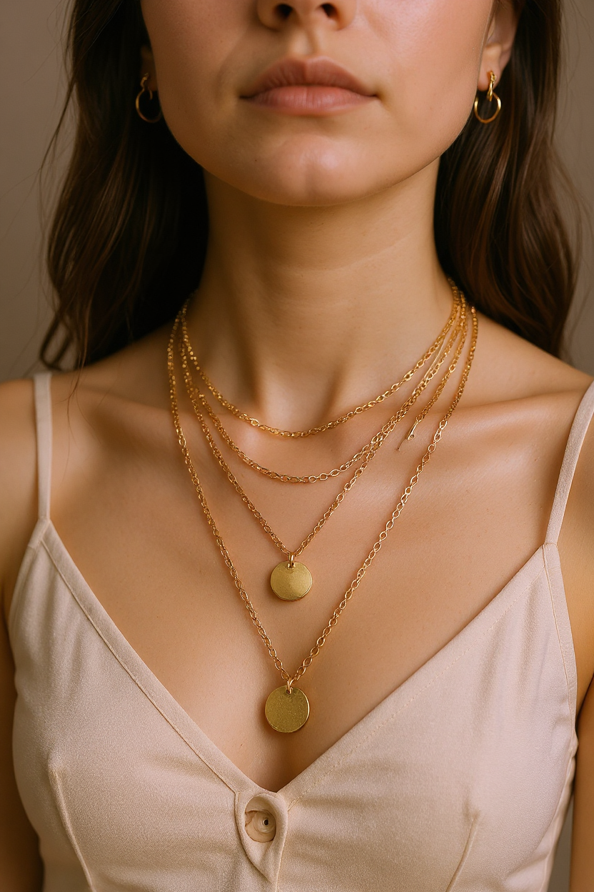 Solenne 14K Gold-Plated Layered Choker Necklace - pinterest