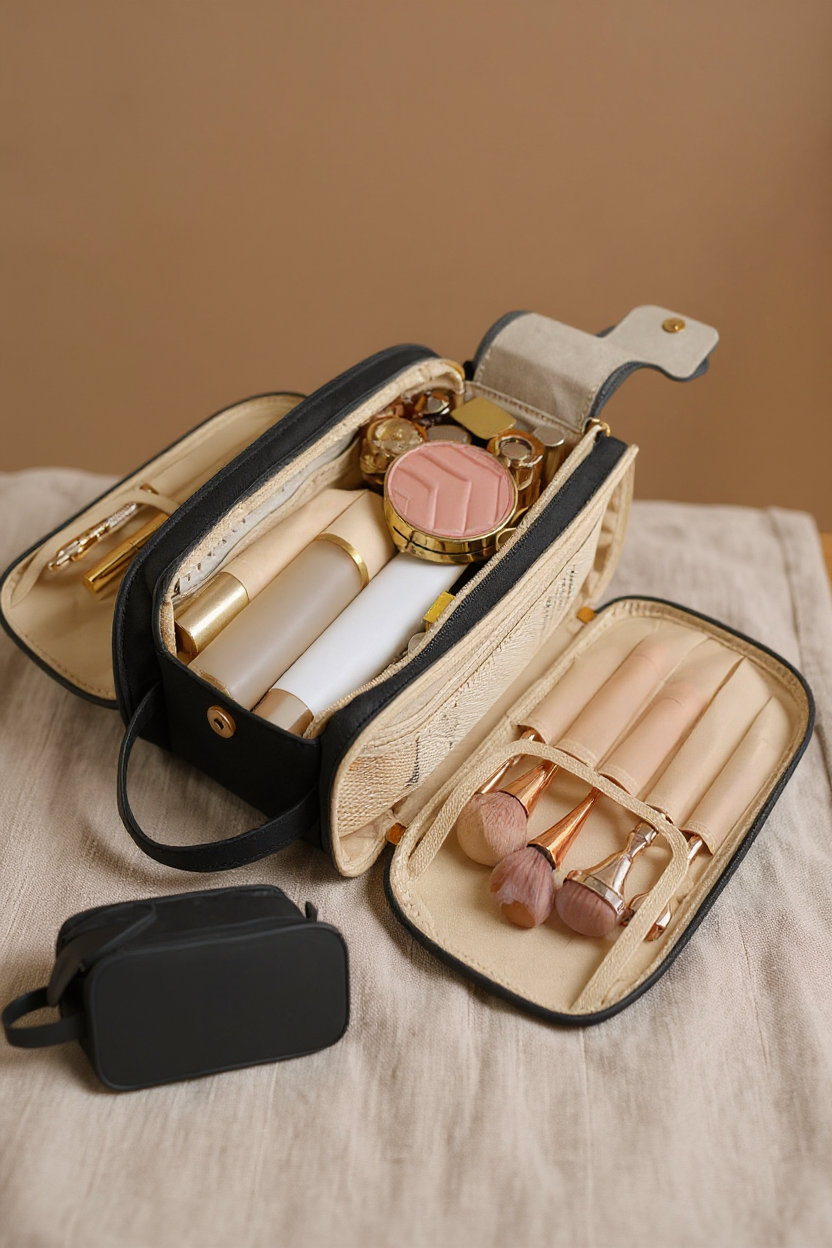 Solenne Flat-Open Travel Toiletry Organizer Bag - pinterest